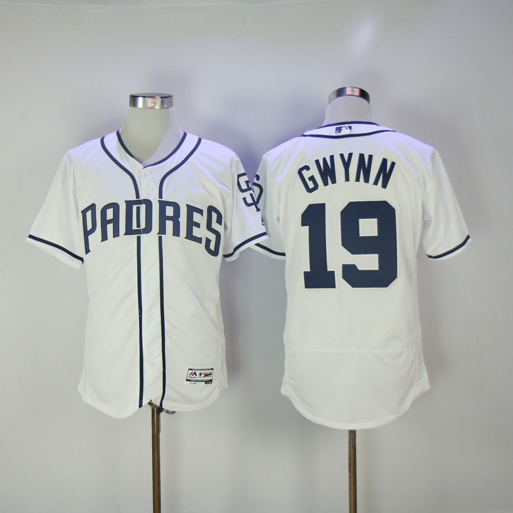 Men San Diego Padres #19 Gwynn White Elite MLB Jerseys->san diego padres->MLB Jersey
